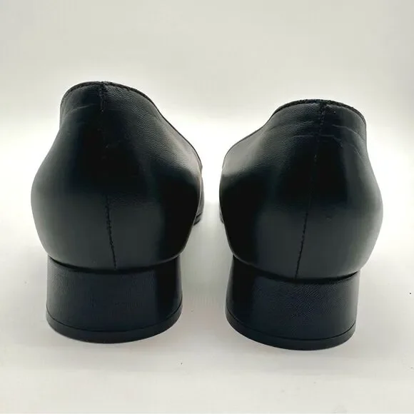 Gucci Baby Horsebit Black Leather Flats Pumps Square Toe EU 41 US 11 - Picture 11 of 14